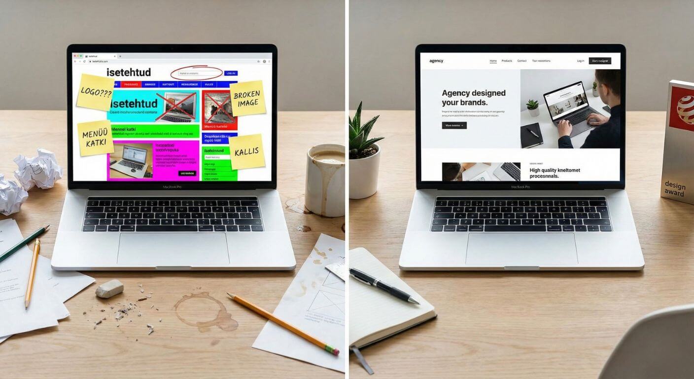 Kodulehe tegemine ise vs professionaalne veebidisain